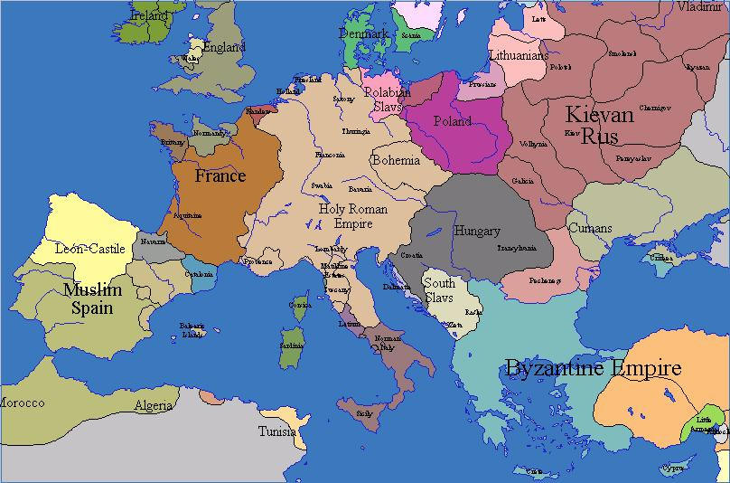 Map Of Europe 700
