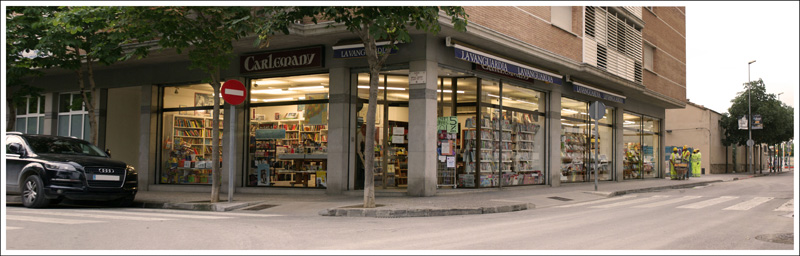 Storefront of the Llibreria Carlemany, Girona