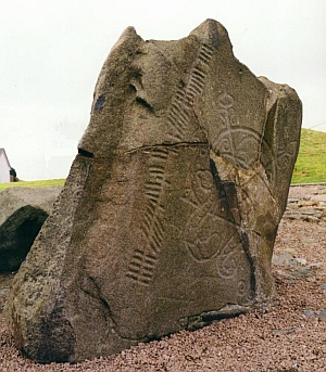 The ogam-inscribed symbol stone at Brands
