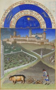 The illumination for March from the Très Riches Heures du Duc de Berry, taken from Wikimedia Commons and depicting the Château de Lusignan