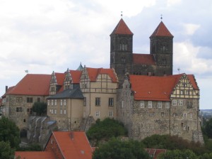 The castle and monastery of Quedlinburg, founded by Otto I's sister St Matilda, from Wikimedia Commons