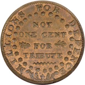 Copper 'Hard Times' Token of Daniel Webster, 1841, from the Alan S. Fisher Collection