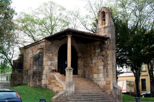 The church of Santa Cruz de Cangas, whence the stone and where the tomb, from Wikimedia Commons