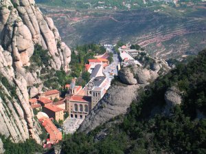 Aerial view of Santa Maria de Montserrat
