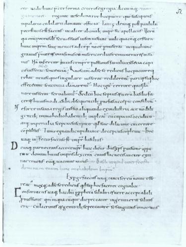 Later tenth-century manuscript page of Liutprand's Antapodosis now in Münich