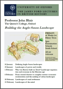 Poster for John Blair's Ford Lectures, 2013