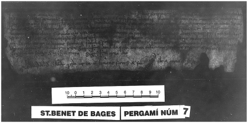 Archivo de la Corona d'Aragón, Monacals, Pergamins Sant Benet de Bages no. 7 recto