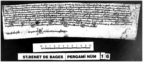 Archivo de la Corona d'Aragón, Monacals, Pergamins Sant Benet de Bages, no. 16 recto