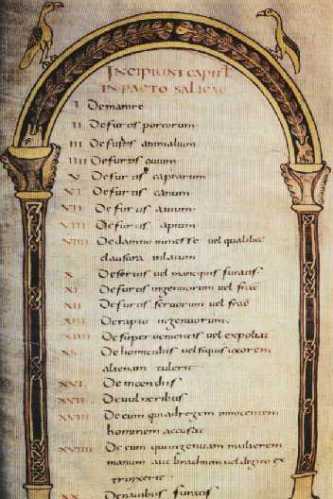 Start of a copy of the Salic Law in Paris, Bibliothèque Nationale, MS Latin 4404