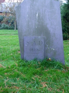 Headstone in the graveyard of All Saints Brixworth