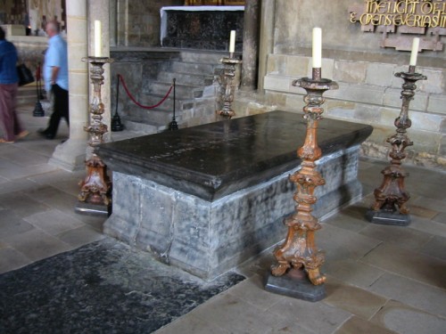 The tomb of St Bede the Venerable in Durham Cathedral