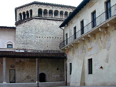 A corner of the cloister and the solar of Santa Giulia di Brescia