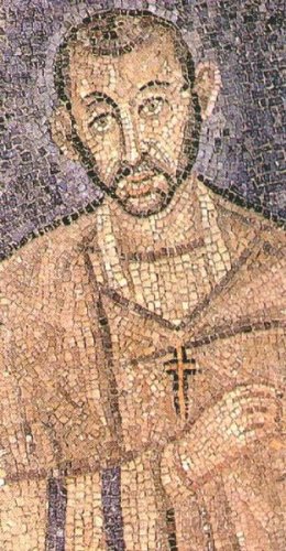 Mosiac portrait of Saint Ambrose of Milan