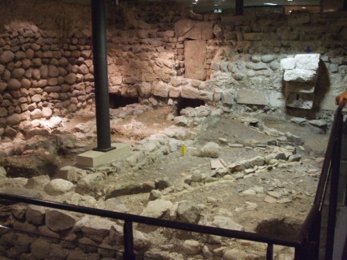 Actual remains of the monks' cells attached to the southern cathedral beneath Saint-Pierre de Genève