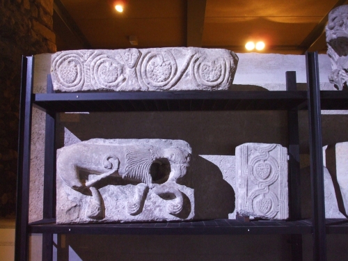 Carolingian-period sculpture recovered from the archæological site of Saint-Pierre de Genève