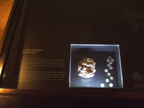 Roman bronze coin hoard found in the excavations at Saint-Pierre de Genève