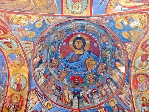 Dome of the church of the virgin of Arakas, Lagoudera, Cyprus