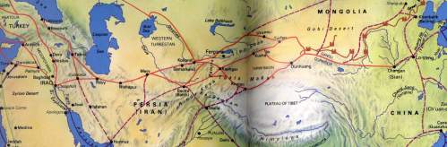 Map of the various Silk Routes