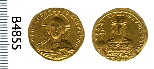 Gold solidus of Constantine VII struck in Constantinople, most likely between 945 and 959, Barber Institute of Fine Arts B4855