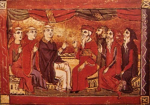 Medieval image of the Council of Chalcedon, 451