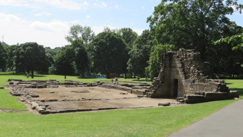 Ruins of the guesthouse at Kirkstall Abbey