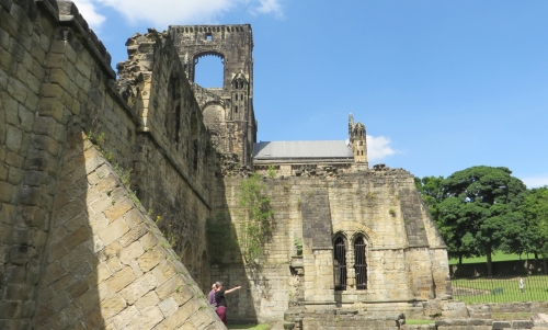 Tower, the south transept (I think), south aisle and buttress at Kirkstall Abbey