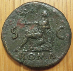 A copper-alloy sestertius of Emperor Nero struck at Rome in 65 AD, Brotherton Collection, University of Leeds, uncatalogued