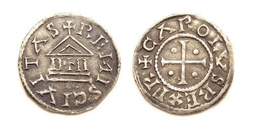 'Temple'-type denier of King Charles the Bald, struck at Reims 840-864