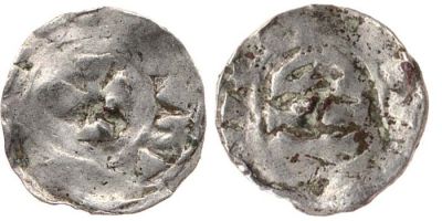 Silver transitional denier struck at Barcelona in 865-1018, Cambridge, Fitzwilliam Museum, CM.345-2001