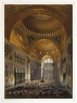 Hagia Sophia during its time as a mosque. Illustration by Gaspare Fossati and Louis Haghe from 1852