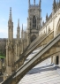View down the nave roof of York Minster from the central tower