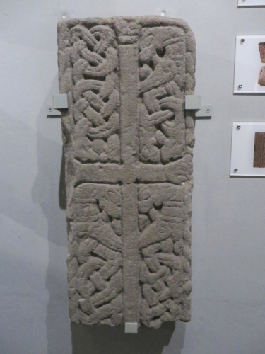 Anglian or Viking-era cross slab in York Minster Museum