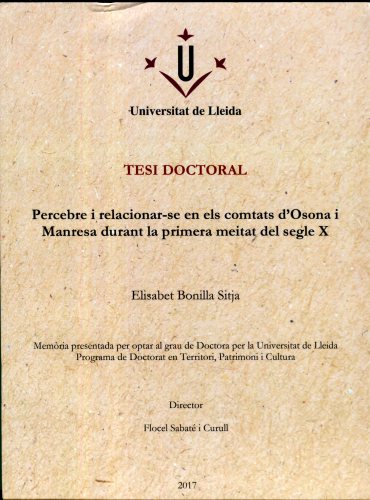 Cover of Elisabet Bonilla Sitja's doctoral thesis