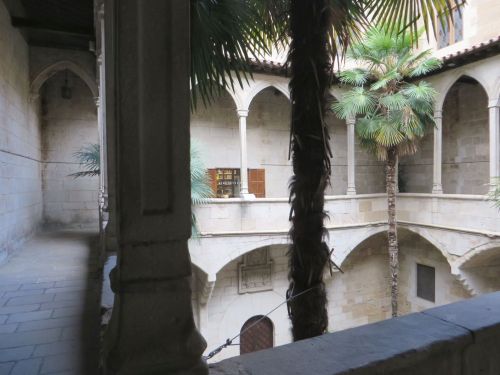 Balcony over the central courtyard in the Institut d'Estudis Ilerdencs