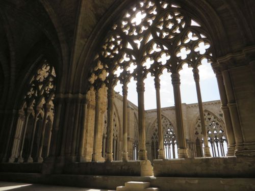 Window tracery in the cloister of la Seu Vella de Lleida