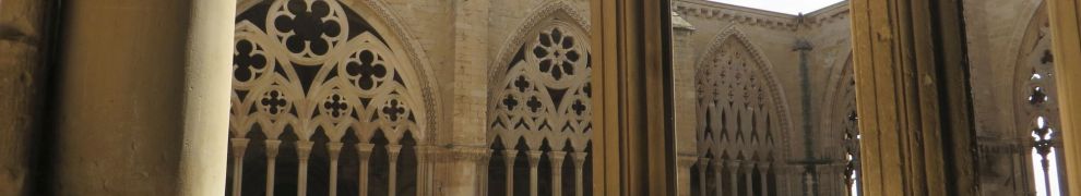 View across the cloister of la Seu Vella de Lleida