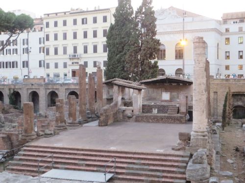 One of the ruined Republican temples in the Largo di Torre Argentina