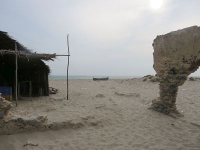 View out to sea from within the ruins of St Antony's Dhanushkodi, Tamil Nadu