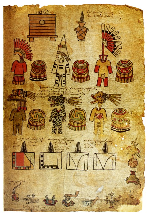 Page from a Matrícula de Tributos, México City, Biblioteca Nacional de Antropologia, MS 35-52 fo 5r