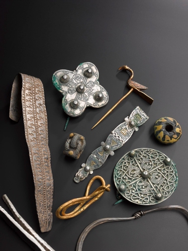 A combination of items from the Galloway Hoard, National Museums of Scotland
