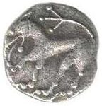 Reverse of silver penny of King Aldfrith of Northumbria, struck 685-704 CE, found at Driffield, EMC 2006.0119