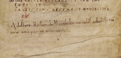 Addition to the end of the Comedies of Terence in Bodleian MS Auct. F. 6. 27, fo. 112v