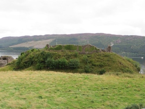 The older keep of Urquhart Castle seen from outside