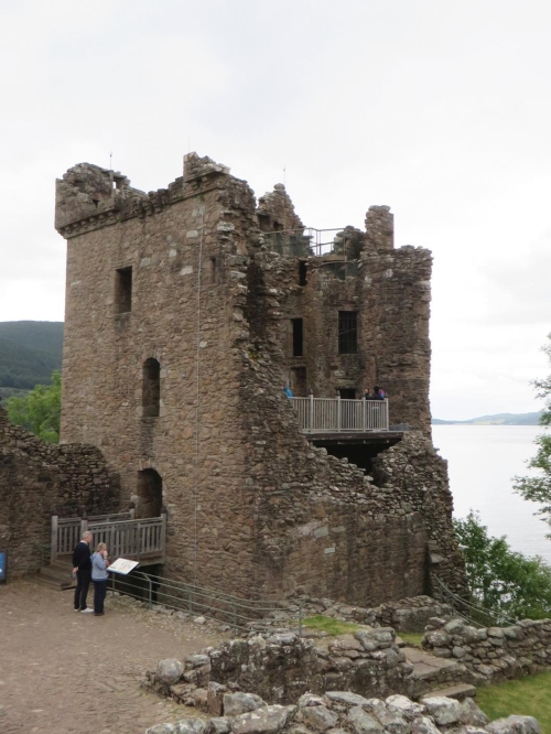 Outside of the remains of the new keep at Urquhart Castle