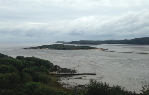 Tidal island in the Rough Firth, Galloway, seen from the Mote of Mark