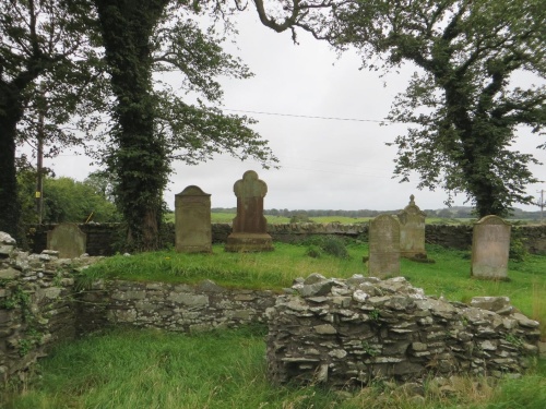 Footings of a ruined apsidal chapel at Whithorn Priory