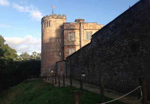 Curtain wall and round tower at Appleby Castle