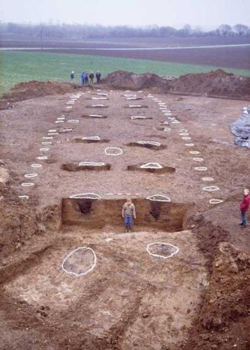 Archaeological excavation of the hall at Gudme in 1993